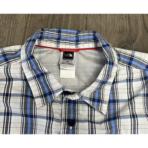 The North Face Button Down Short Sleeve Plaid Shirt Large Vented - Picture 4 of 9